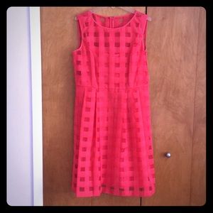 Ellen Tracy size 12 deep coral mid length dress.